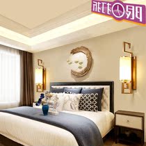 Net red wall lamp Bedside lamp Bedroom living room Zen simple wall lamp Aisle Retro Chinese style wall hanging