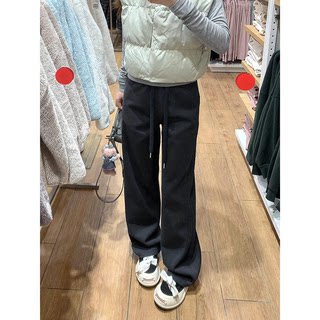 Lazy Commuter Outfit for Women, Spring and Autumn, Lulu Style, Slim Fit, High-Waisted, Casual Wide-Leg Long Pants, Straight-Leg Sports Sweatpants
