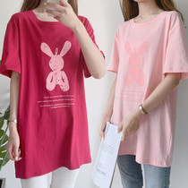 Summer T-shirt womens base shirt spring dress Korean version of the missing foreign atmosphere long loose short sleeve Super fire of the ins tide