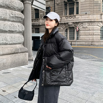 White duck down small short black down jacket womens 2020 new fashion bread suit explosion light jacket