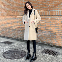 Anti-season 2020 popular new Korean version of the coat womens mid-length coat thickened autumn and winter imitation mink fluff coat
