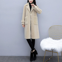 Anti-season fur one-piece coat womens lamb wool coat winter 2020 Korean version of the long loose sheep shearing coat
