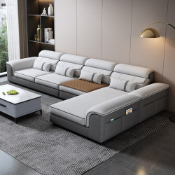 2025 New arrival Winter and Summer Dual-use Modern Minimalist Living Room Removable Washable Cotton and Linen Fabric Sofa Large and Small Apartment Cat Claw Leather