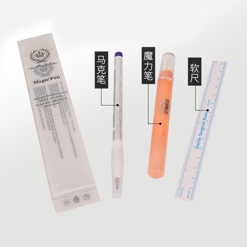 Semi-permanent embroidery waterproof lamps and inkle brown browser bluebrow notebook magic wipe pen cleaning pen