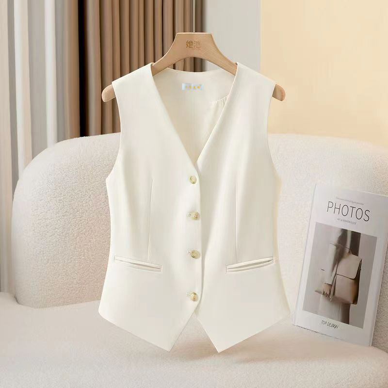 Women's Suit Vest for Summer, Versatile New Style for 2026 Spring and Autumn, Sleeveless Waistcoat, Slim Fit