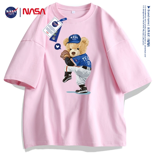 Бейсбольная хлопковая летняя футболка с коротким рукавом для влюбленных, оверсайз