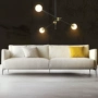 Tối giản hiện đại mủ Scandinavian vải sofa đôi gấp ba bốn bit căn hộ nhỏ phòng khách khép kín chung cư xuống - Ghế sô pha ghế sofa gỗ nguyên khối