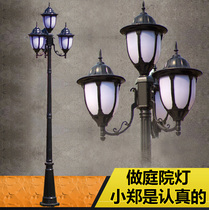 Double Head Eurostyle Courtyard Lamp Outdoor High Pole Light Cell Lawn Street Lamp Wall Lamp View Lamp Room Outdoor lamp waterproof lamp