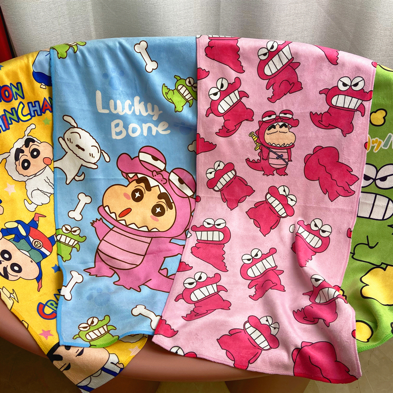 Cartoon Cute Couple Towels, Bath Towels, Face Towels, Absorbent Trendy Brand Towels for Swimming, Fitness, Children, Crayon Shin-Chan, Running, Sports