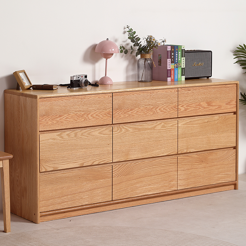 Solid Red Oak Nine-Drawer Cabinet, Six-Drawer Chest, Floor-Standing Tv Cabinet, Storage Cabinet, Bedroom Bedside Drawer Storage 1.2 Solid Red Oak Nine-Drawer Cabinet, Six-Drawer Chest, Floor-Standing Tv Cabinet, Storage Cabinet, Bedroom Bedside Drawer Storage 1.2