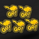 Pikachu Go Morale Stamp PVC Soft Glue Velcro armband 패치 배낭 패치
