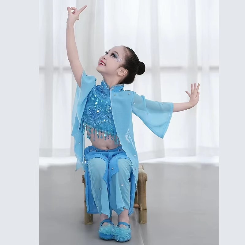 Me and the Moon Sentences Dancing Ma Ma Dudu Riding Dance Costumes Little Orchid Award Child Memories of Qiao Bestie Xiaofu Performance Costumes