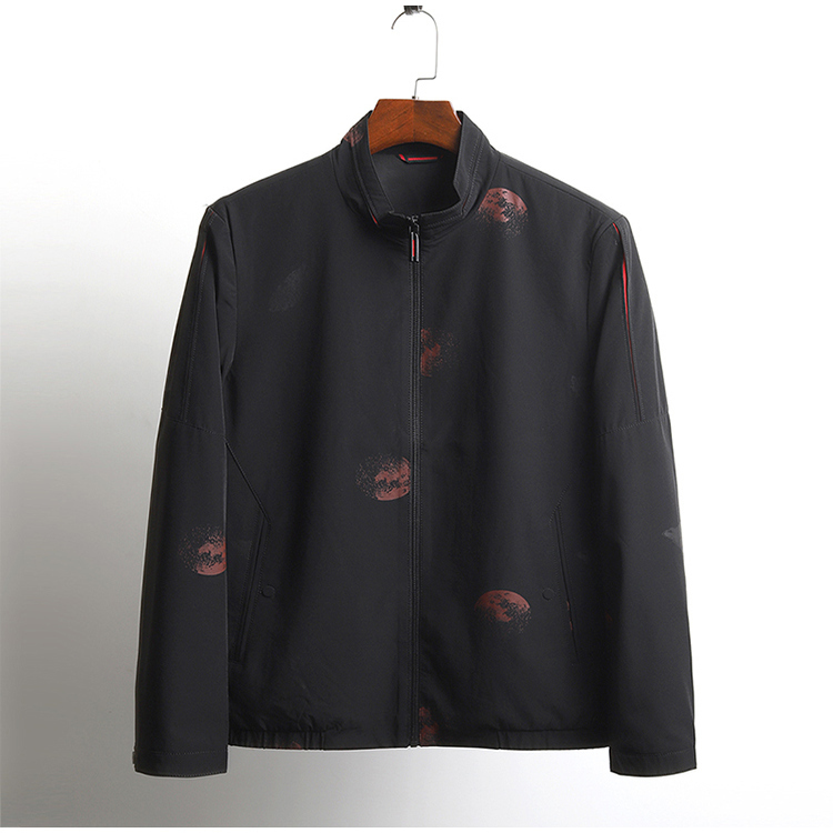 Cut-Label Black Baseball Collar Jacket! Durable and Long-Lasting, Versatile Casual Hooded Jacket for Autumn and Winter, Black 002
