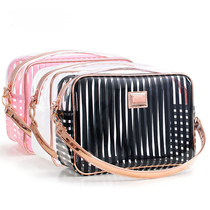 Net red waterproof transparent wash bag PVC large capacity travel storage bath bath bag Beach swimming portable bath bag