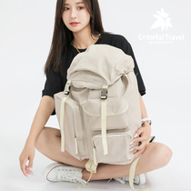 Lightweight large capacity multi-pocket shoulder backpack Female functional wind travel travel luggage backpack Male college student school bag