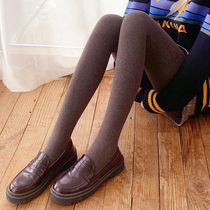 1200D autumn and winter warm thin lamb fleece pantyhose plus velvet pantyhose pantyhose outside wearing foot socks