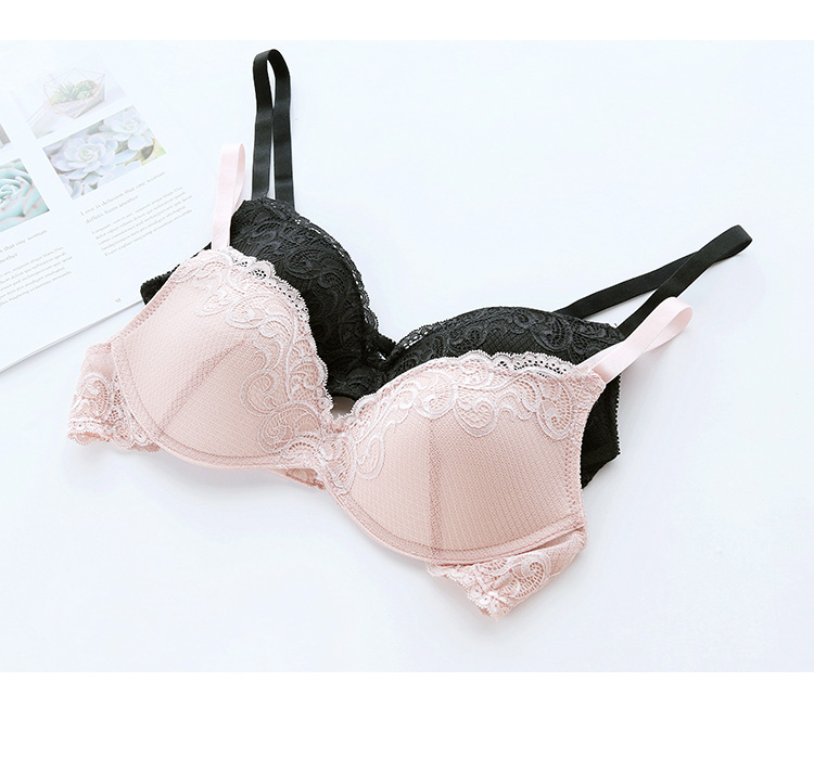 Áo ngực ren gợi cảm 3 4 ngực nhỏ thu thập không có vành điều chỉnh áo ngực cô gái mỏng mẫu quần lót thoáng khí mùa hè áo đệm mỏng