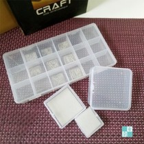 Plastic storage box PP space box transparent tape flip cover 18 Palace grid soap chapter storage box size soap chapter storage box