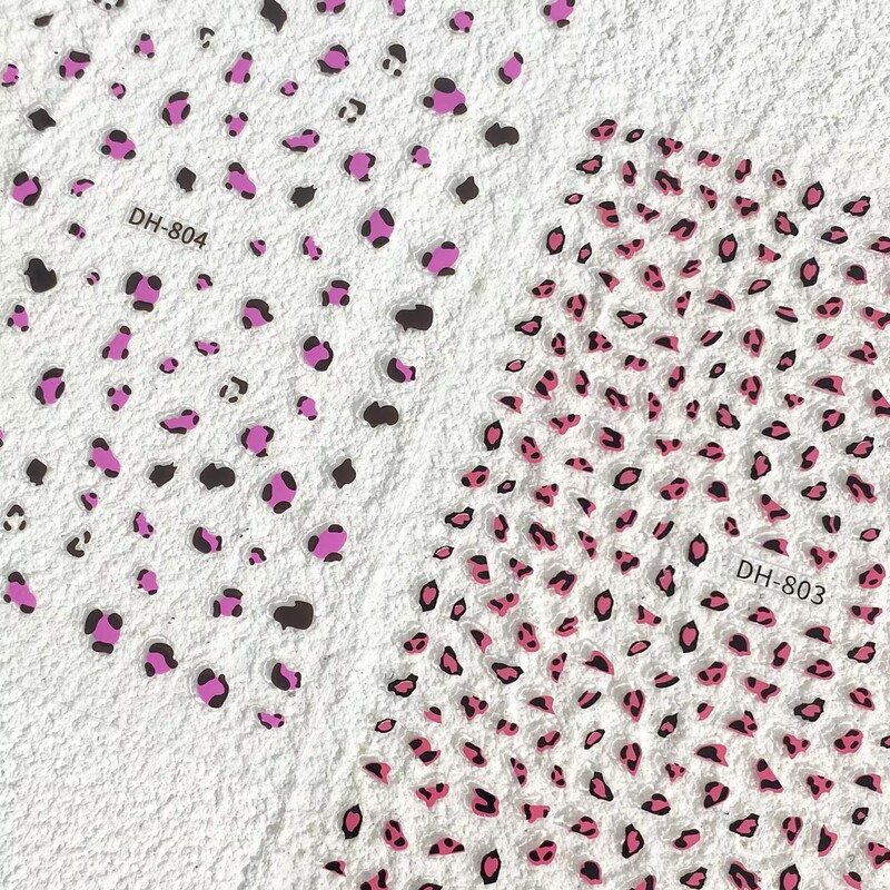 New Autumn and Winter Leopard Print Nail Stickers Sweet Cool Girl Style Black and White Leopard Print Waterproof Adhesive Nail Decoration Stickers