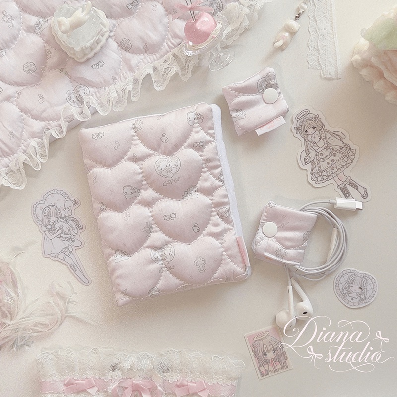 Diana Original Angel Cat Satin Passport Holder Air Ticket Holder Travel Cute Document Bag Data Cable Storage Diana Original Angel Cat Satin Passport Holder Air Ticket Holder Travel Cute Document Bag Data Cable Storage