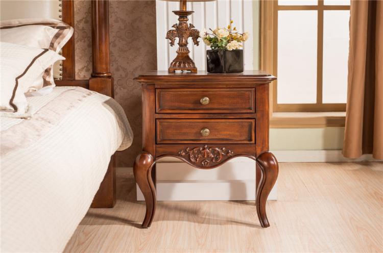 American Countryside Furniture Storage Cabinet Multifunction Storage Cabinet Drawer Cabinet Rubber Wood Bed Head Cabinet Bedroom