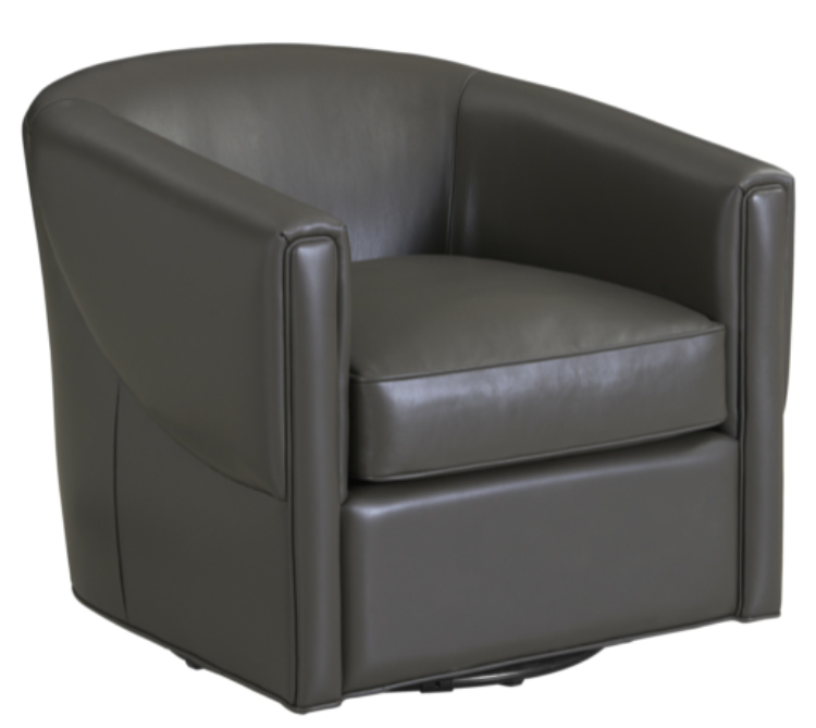 American Countryside Sofa Casual Swivel Chair Solid Wood Full Head Layer Oil Wax Genuine Leather Casual Single Chair 360 Degrees Swivel Chair Special Price