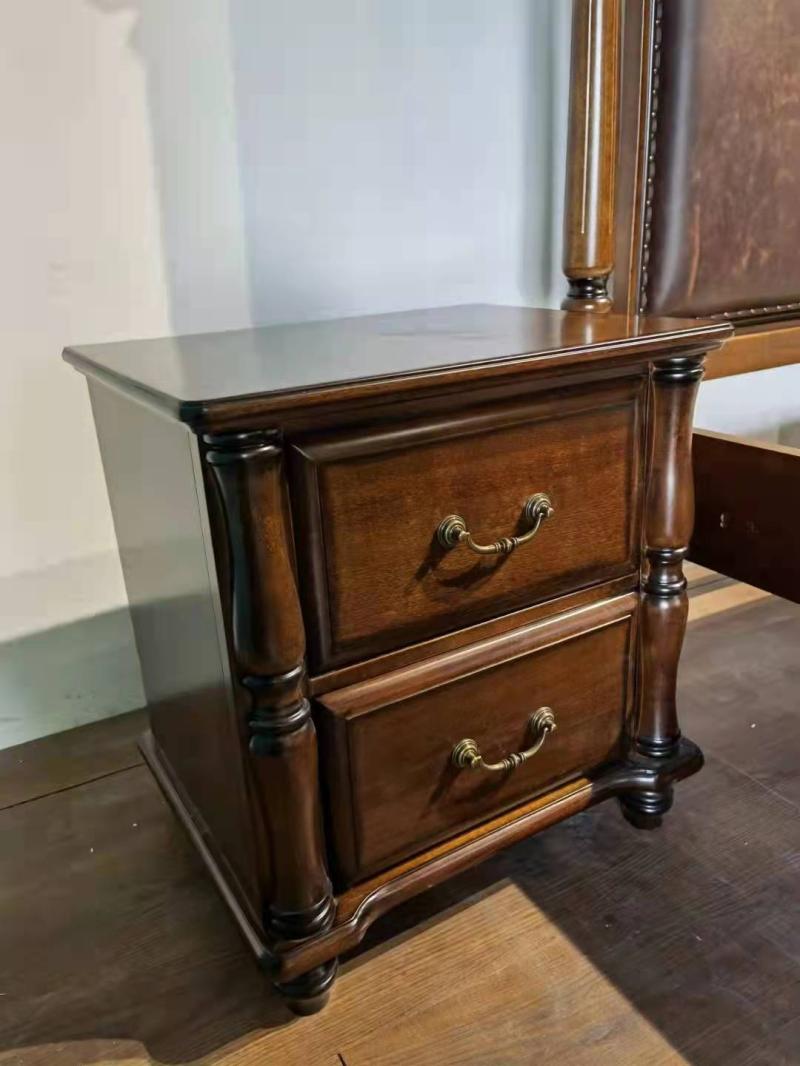 American Countryside Bed Head Cabinet Pure Solid Wood North American Goose dispensers Small cupboards Two drawers Drawers Cabinet Special Price