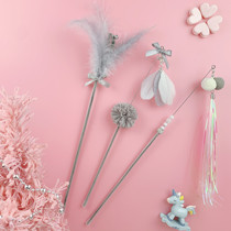 Teasing the cat sticks with the bell Feather Streaming Suneme Biting Infant Kitty Toy Antiquity Suit Cat Toy Cat Toy Cat Toy
