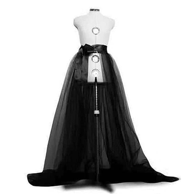Lolita Petticoat Black Sheer See-Through Skirt Dress Tulle Long Skirt Party Retro Ball Gown Photo Shoot Outfit