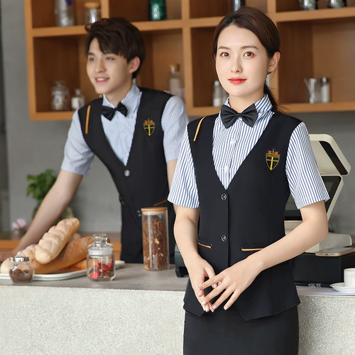 Кофейный настольный стол для гостиной, бильярд, летняя форма для отеля, комплект для работы, жилет, униформа, короткий рукав