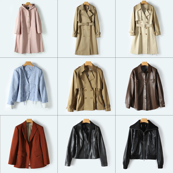 恩系列春品牌折扣个性百搭流行小众宽松皮衣风衣外套合集女