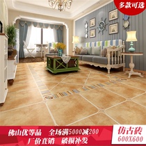 Foshan tiles Living room bedroom antique tiles 600x600 floor tiles Matte non-slip wear-resistant floor tiles