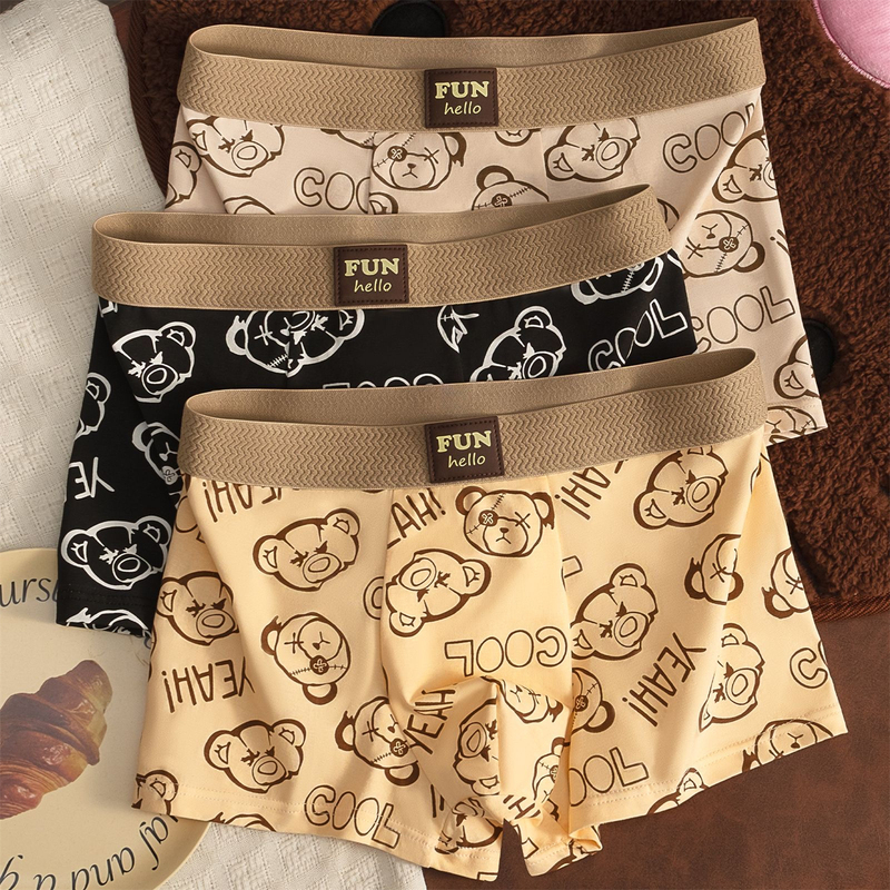 Cute Cartoon Men's Underwear 2026 New Ice Silk Summer Thin Boxer Briefs for Men Loose Large Size Boxer Shorts Cute Cartoon Men's Underwear 2026 New Ice Silk Summer Thin Boxer Briefs for Men Loose Large Size Boxer Shorts