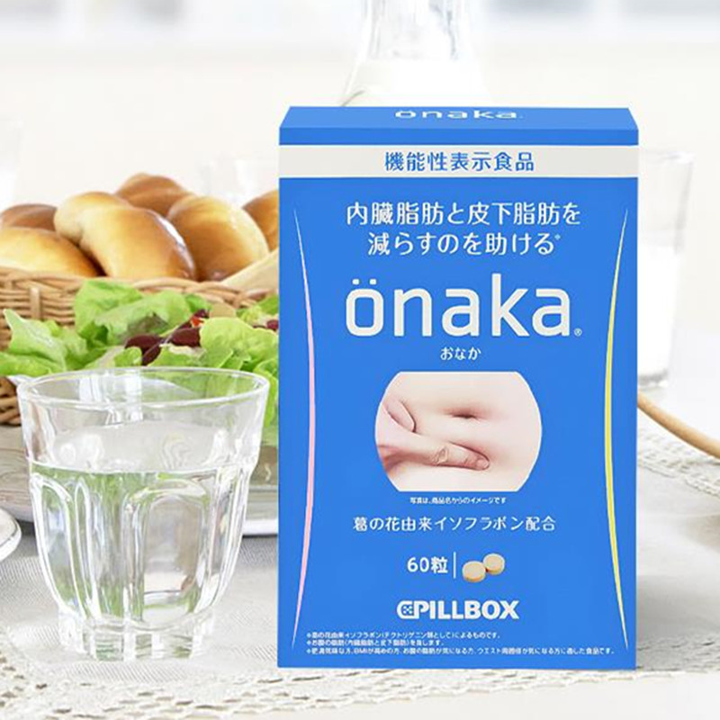 日本Pillbox ONAKA植物酵素葛花精华营养素60粒腹部通畅女神态