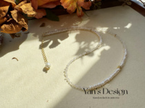 Yan’s (Necklace Collection) Original Design Summer Simple Exquisite Versatile Necklace Natural Stone Freshwater Pearl