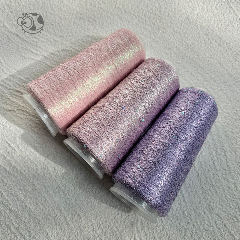 Gold and Silver Thread Sequins Yarn Stick Crochet Knitting Sweater Scarf Multicolored Iridescent Flower Companion Yarn Handmade DIY Gold and Silver Thread Sequins Yarn Stick Crochet Knitting Sweater Scarf Multicolored Iridescent Flower Companion Yarn Handmade DIY