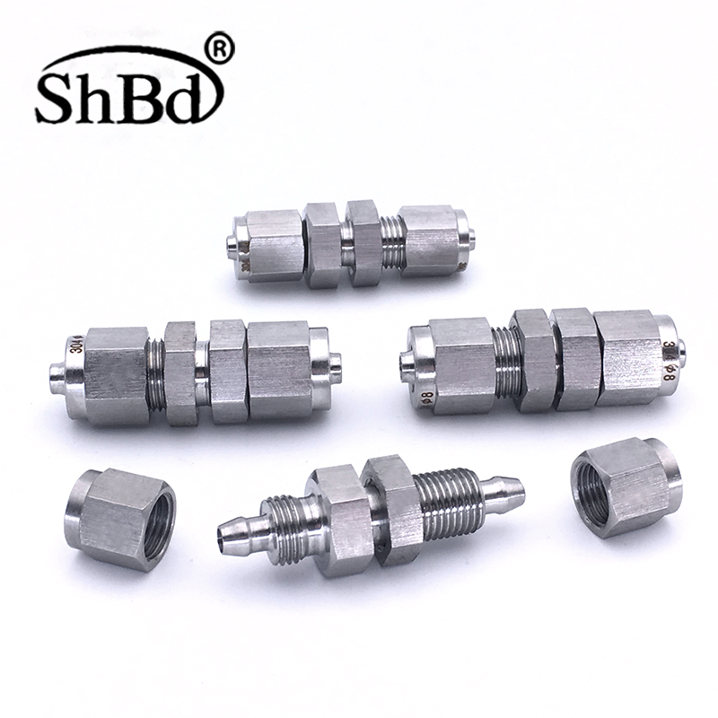 Wall-through-board joint hose PU trachea quick-twist hose joint wall-through joint nylon tube partition joint