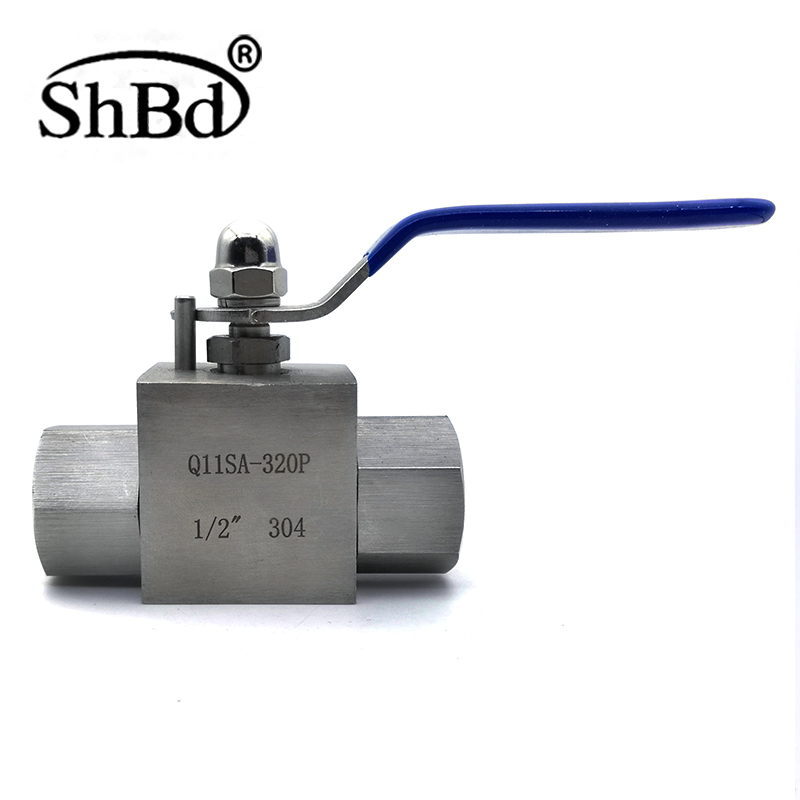 High pressure valve 4 minutes stainless steel Q11SA-320P Professional hydraulic valve 32 MPa 2 points three-piece ball valve