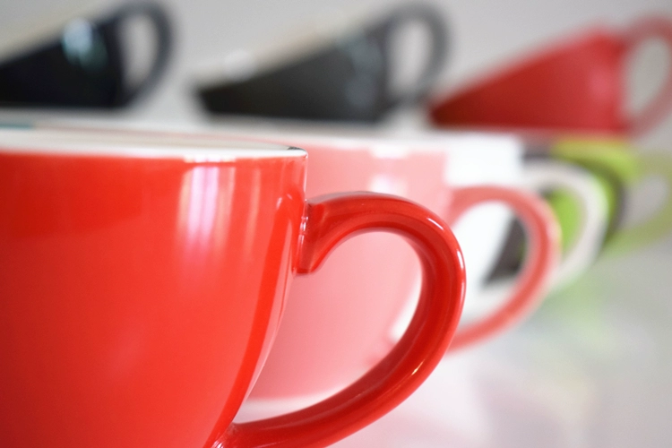 Ưu đãi đặc biệt ly duy nhất 300ml cốc cà phê gốm kéo hoa phù hợp với ly latte cup Kabu cup Zetian cup cafe cup - Cà phê