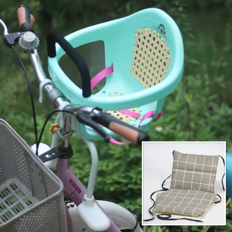 Outer Lady Bridge Bike Child Seat Front Bike Electric Car Plastic Imitation Vine Toddler Baby Front Plus Stool