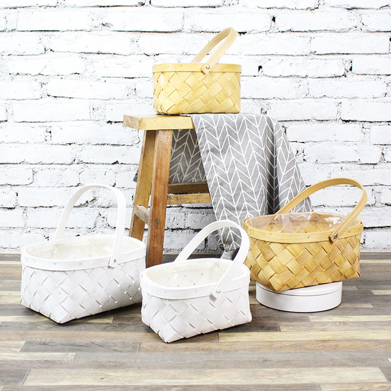 Willow, rattan, bamboo, flower basket, grass, flower pot, pure hand-woven, hand-woven, hand-woven, hand-woven, fleshy pot, flower basket, bamboo basket