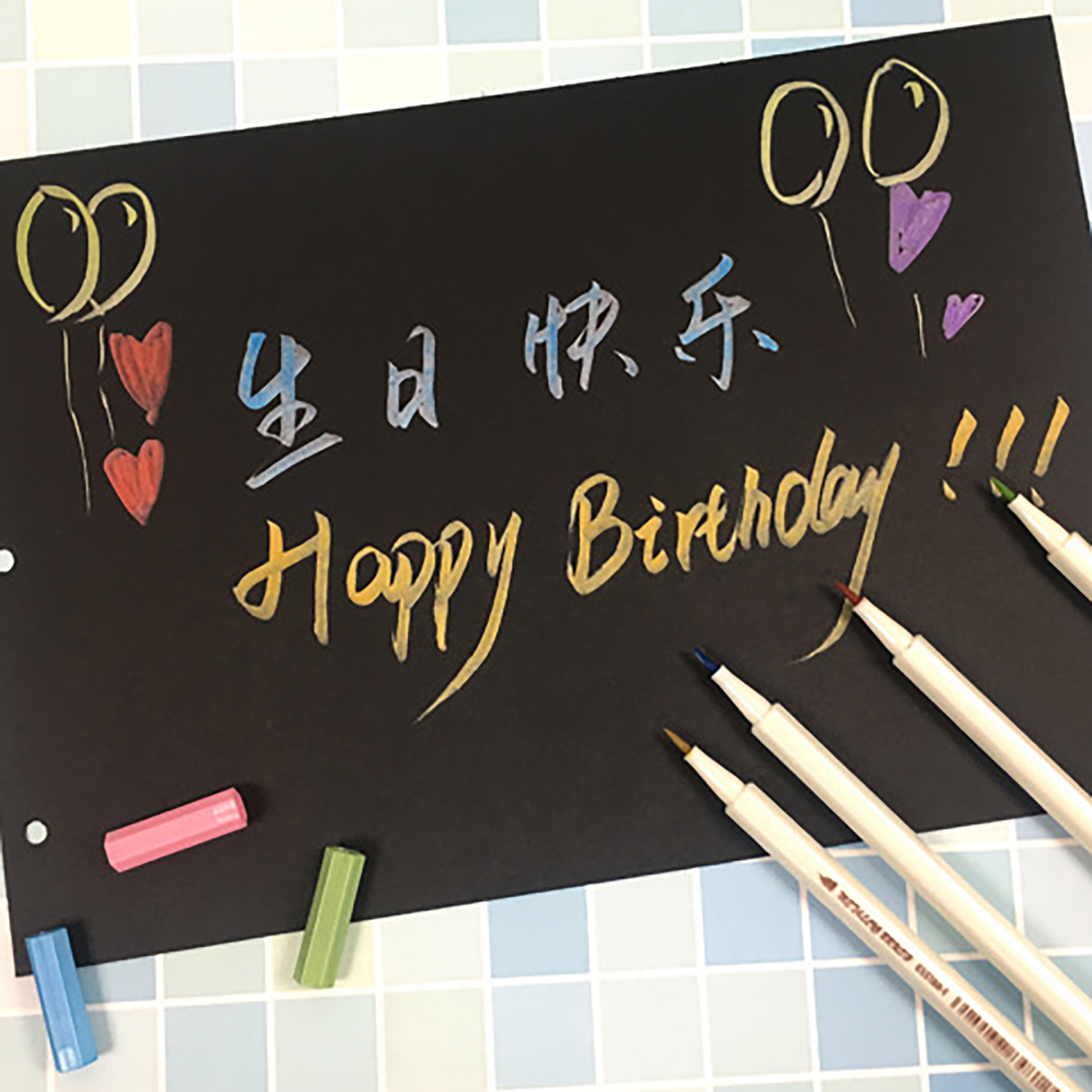 Starr 6551Brush Paint pen Color soft pen brush pearlescent graffiti note pen 10-color set