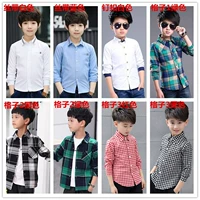 Áo sơ mi bé trai 9 tay dài xuân 8 áo bé trai 6 áo cotton trẻ em lớn 2018 mới mỏng phần 14 tuổi áo kiểu công sở