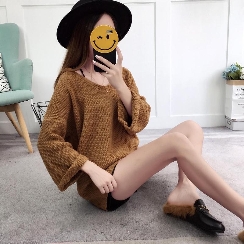Áo len mùa thu trùm đầu của phụ nữ Hàn Quốc áo khoác nữ thời trang hoang dã áo khoác 2017 áo len croptop