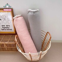 ins Nordic simple solid color quilted cylindrical multifunctional pillow Korean cotton bedside pillow