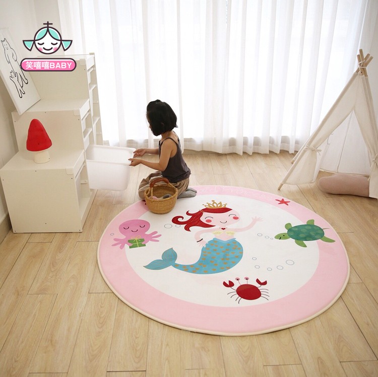 Nordic ins Katumba Mermaid Lion Small Bear Slow Rebound Ground Mat Children's Book Room Bedroom Living Room Decorative Rug