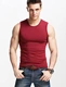 Áo vest nam cổ chữ V rộng cổ Hàn Quốc cotton nam không tay vest gà cổ áo cotton thể thao đáy mùa hè áo lông cừu