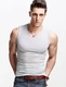 Áo vest nam cổ chữ V rộng cổ Hàn Quốc cotton nam không tay vest gà cổ áo cotton thể thao đáy mùa hè áo lông cừu