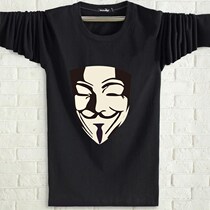 Korean version printed inside a large code T-shirt male-shirt elastic gattening temperament sweating blouses with increased code middle-aged quotient