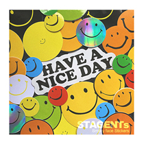 Stagents limited replica smiley face retro waterproof locomotive sticker set laser pvc logo